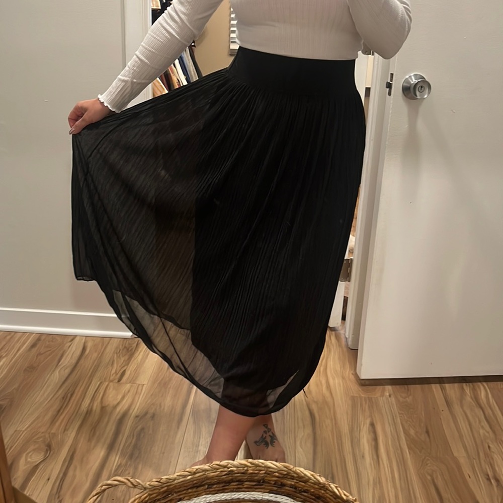 Black A-line Skirt
